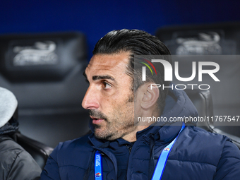 Elias Charalambous participates in the Superliga match between Universitatea Cluj and FCSB at Cluj Arena in Cluj, Romania, on November 10, 2...