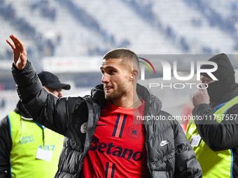 Daniel Birligea participates in the Superliga match between Universitatea Cluj and FCSB at Cluj Arena in Cluj, Romania, on November 10, 2024...