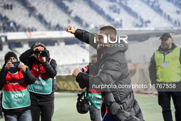 Daniel Birligea participates in the Superliga match between Universitatea Cluj and FCSB at Cluj Arena in Cluj, Romania, on November 10, 2024...