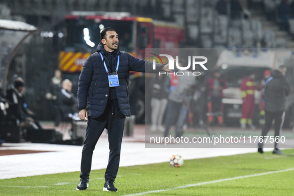 Elias Charalambous participates in the Superliga match between Universitatea Cluj and FCSB at Cluj Arena in Cluj, Romania, on November 10, 2...