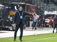 Elias Charalambous participates in the Superliga match between Universitatea Cluj and FCSB at Cluj Arena in Cluj, Romania, on November 10, 2...