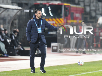 Elias Charalambous participates in the Superliga match between Universitatea Cluj and FCSB at Cluj Arena in Cluj, Romania, on November 10, 2...