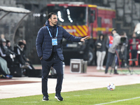 Elias Charalambous participates in the Superliga match between Universitatea Cluj and FCSB at Cluj Arena in Cluj, Romania, on November 10, 2...