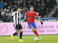 David Miculescu plays during the Superliga match between Universitatea Cluj and FCSB at Cluj Arena in Cluj, Romania, on November 10, 2024. (