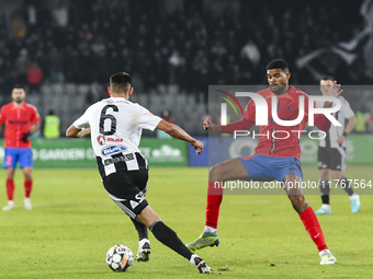 Malcom Sylas Laouari EDJOUMA plays during the Superliga match between Universitatea Cluj and FCSB at Cluj Arena in Cluj, Romania, on Novembe...