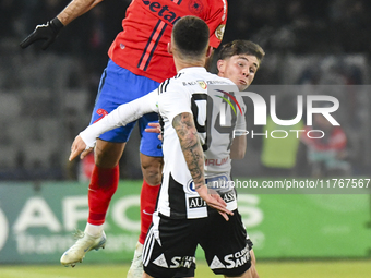 Valentin Cretu is in action during the Superliga match between Universitatea Cluj and FCSB at Cluj Arena in Cluj, Romania, on November 10, 2...