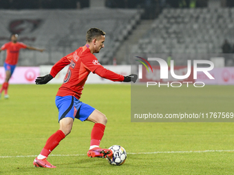 Marius Stefanescu plays during the Superliga match between Universitatea Cluj and FCSB at Cluj Arena in Cluj, Romania, on November 10, 2024....