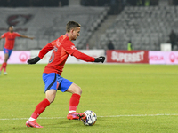 Marius Stefanescu plays during the Superliga match between Universitatea Cluj and FCSB at Cluj Arena in Cluj, Romania, on November 10, 2024....