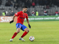 Valentin Cretu is in action during the Superliga match between Universitatea Cluj and FCSB at Cluj Arena in Cluj, Romania, on November 10, 2...