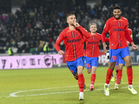 Daniel Birligea celebrates during the Superliga match between Universitatea Cluj and FCSB at Cluj Arena in Cluj, Romania, on November 10, 20...