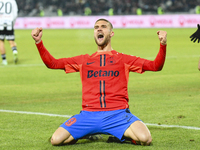 Daniel Birligea celebrates during the Superliga match between Universitatea Cluj and FCSB at Cluj Arena in Cluj, Romania, on November 10, 20...