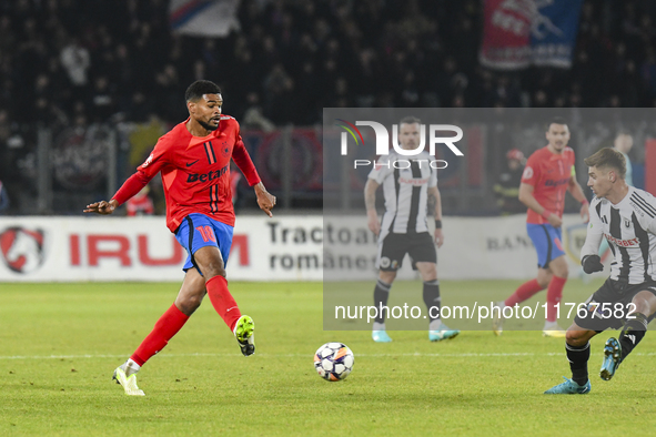 Malcom Sylas Laouari EDJOUMA plays during the Superliga match between Universitatea Cluj and FCSB at Cluj Arena in Cluj, Romania, on Novembe...