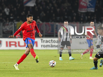 Malcom Sylas Laouari EDJOUMA plays during the Superliga match between Universitatea Cluj and FCSB at Cluj Arena in Cluj, Romania, on Novembe...