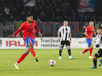 Malcom Sylas Laouari EDJOUMA plays during the Superliga match between Universitatea Cluj and FCSB at Cluj Arena in Cluj, Romania, on Novembe...