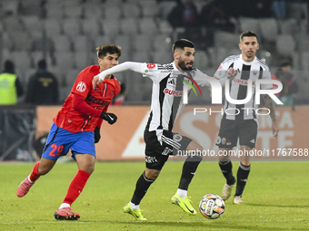 Radu Boboc is in action during the Superliga match between Universitatea Cluj and FCSB at Cluj Arena in Cluj, Romania, on November 10, 2024....