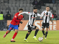 Radu Boboc is in action during the Superliga match between Universitatea Cluj and FCSB at Cluj Arena in Cluj, Romania, on November 10, 2024....