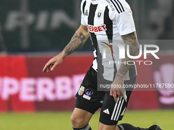 Ovidiu Bic is in action during the Superliga match between Universitatea Cluj and FCSB at Cluj Arena in Cluj, Romania, on November 10, 2024....