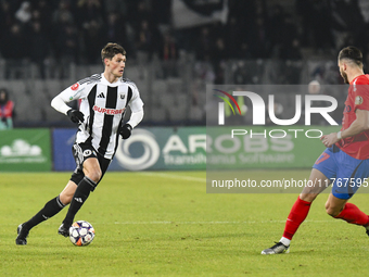 Vladislav Blanuta plays during the Superliga match between Universitatea Cluj and FCSB at Cluj Arena in Cluj, Romania, on November 10, 2024....