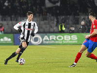 Vladislav Blanuta plays during the Superliga match between Universitatea Cluj and FCSB at Cluj Arena in Cluj, Romania, on November 10, 2024....