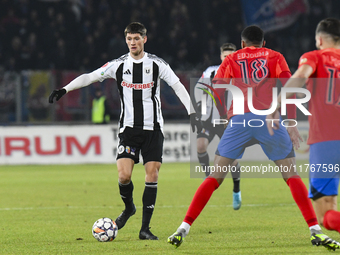 Vladislav Blanuta plays during the Superliga match between Universitatea Cluj and FCSB at Cluj Arena in Cluj, Romania, on November 10, 2024....