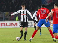 Vladislav Blanuta plays during the Superliga match between Universitatea Cluj and FCSB at Cluj Arena in Cluj, Romania, on November 10, 2024....