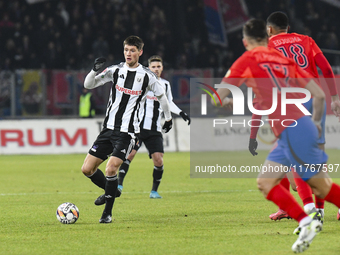 Vladislav Blanuta plays during the Superliga match between Universitatea Cluj and FCSB at Cluj Arena in Cluj, Romania, on November 10, 2024....