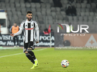 Radu Boboc is in action during the Superliga match between Universitatea Cluj and FCSB at Cluj Arena in Cluj, Romania, on November 10, 2024....