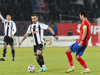 Dan Nistor plays during the Superliga match between Universitatea Cluj and FCSB at Cluj Arena in Cluj, Romania, on November 10, 2024. (