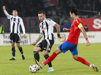 Dan Nistor plays during the Superliga match between Universitatea Cluj and FCSB at Cluj Arena in Cluj, Romania, on November 10, 2024. (