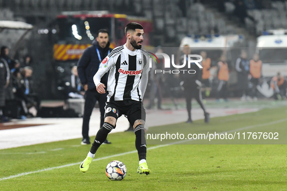 Radu Boboc is in action during the Superliga match between Universitatea Cluj and FCSB at Cluj Arena in Cluj, Romania, on November 10, 2024....