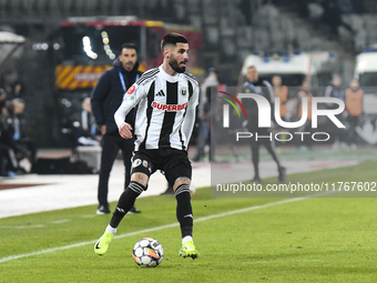 Radu Boboc is in action during the Superliga match between Universitatea Cluj and FCSB at Cluj Arena in Cluj, Romania, on November 10, 2024....