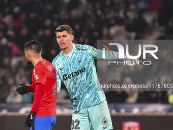 Stefan Tarnovanu is in action during the Superliga match between Universitatea Cluj and FCSB at Cluj Arena in Cluj, Romania, on November 10,...