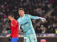 Stefan Tarnovanu is in action during the Superliga match between Universitatea Cluj and FCSB at Cluj Arena in Cluj, Romania, on November 10,...