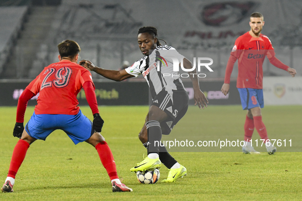 Franck TCHASSEM plays during the Superliga match between Universitatea Cluj and FCSB at Cluj Arena in Cluj, Romania, on November 10, 2024. 