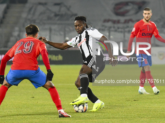 Franck TCHASSEM plays during the Superliga match between Universitatea Cluj and FCSB at Cluj Arena in Cluj, Romania, on November 10, 2024. (