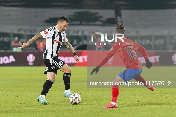 Dan Nistor plays during the Superliga match between Universitatea Cluj and FCSB at Cluj Arena in Cluj, Romania, on November 10, 2024. 