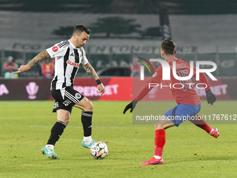 Dan Nistor plays during the Superliga match between Universitatea Cluj and FCSB at Cluj Arena in Cluj, Romania, on November 10, 2024. (