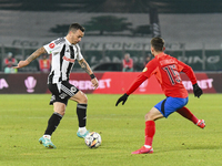 Dan Nistor plays during the Superliga match between Universitatea Cluj and FCSB at Cluj Arena in Cluj, Romania, on November 10, 2024. (