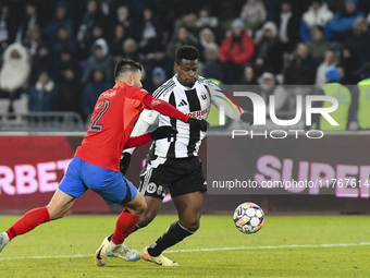 Mamadou THIAM is in action during the Superliga match between Universitatea Cluj and FCSB at Cluj Arena in Cluj, Romania, on November 10, 20...