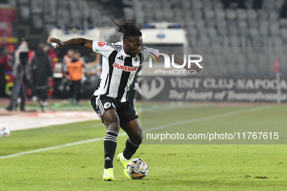 Franck TCHASSEM plays during the Superliga match between Universitatea Cluj and FCSB at Cluj Arena in Cluj, Romania, on November 10, 2024. 