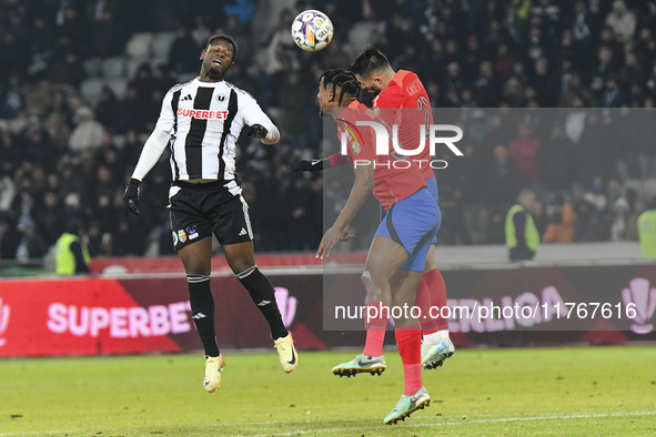 During the Superliga match between Universitatea Cluj and FCSB at Cluj Arena in Cluj, Romania, on November 10, 2024, 