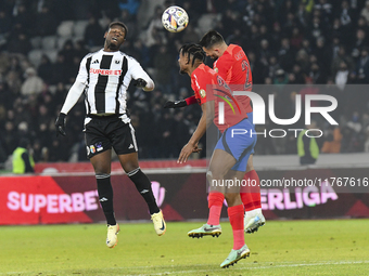 During the Superliga match between Universitatea Cluj and FCSB at Cluj Arena in Cluj, Romania, on November 10, 2024, (