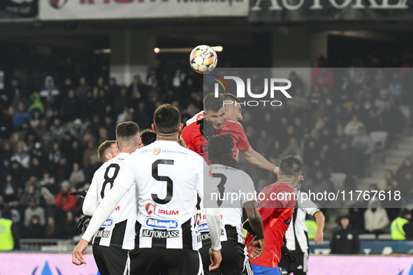 Mihai Popescu is in action during the Superliga match between Universitatea Cluj and FCSB at Cluj Arena in Cluj, Romania, on November 10, 20...