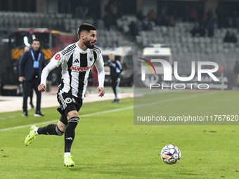 Radu Boboc is in action during the Superliga match between Universitatea Cluj and FCSB at Cluj Arena in Cluj, Romania, on November 10, 2024....