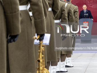 Polish President Andrzej Duda during the official celebration of the National Independence Day in Poland. National Independence Day is a pub...