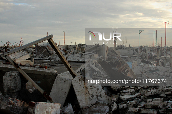 Images show Villa Epecuen, a flooded Argentine tourist town located in the Adolfo Alsina district, Buenos Aires province. 