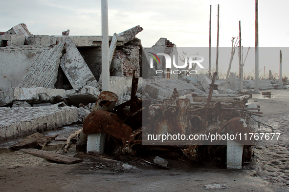 Images show Villa Epecuen, a flooded Argentine tourist town located in the Adolfo Alsina district, Buenos Aires province. 