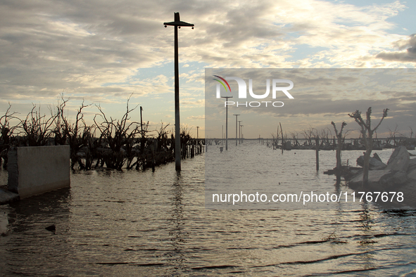 Images show Villa Epecuen, a flooded Argentine tourist town located in the Adolfo Alsina district, Buenos Aires province. 