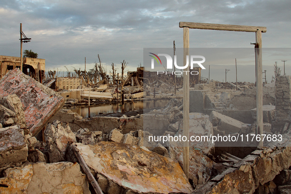 Images show Villa Epecuen, a flooded Argentine tourist town located in the Adolfo Alsina district, Buenos Aires province. 