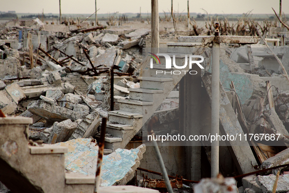 Images show Villa Epecuen, a flooded Argentine tourist town located in the Adolfo Alsina district, Buenos Aires province. 